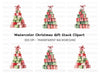 Red and Green Christmas Present Towers Clipart Bundle