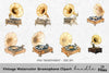 Vintage Gramophone Clipart Bundle