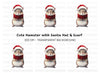 Cute Christmas Hamster Clipart Bundle