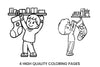 Kids Hanging Christmas Stockings Coloring Books