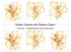 Golden Angel Cherubs with Ribbons Clipart Bundle