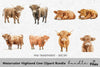 Highland Cow Clipart Bundle