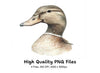 Mallard Duck Head Profile Clipart Bundle