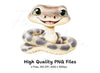Cute Baby Snake Clipart Bundle