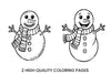 Happy Snowman Winter Coloring Books