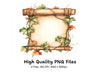 Rustic Wood Signs with Ivy Clipart Bundle