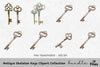 Antique Skeleton Keys Clipart Bundle