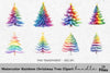 Rainbow Christmas Tree Clipart Bundle