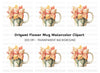 Origami Flowers Clipart Bundle