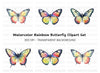 Colorful Butterfly Clipart Bundle
