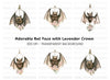 Hanging Bat Floral Clipart Bundle
