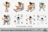 Astronaut Christmas Clipart Bundle
