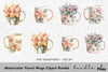 Floral Mugs Clipart Bundle