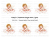 Playful Baby Angel with Pink Lights Clipart Bundle
