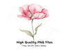 Pink Flower Clipart Bundle