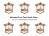 Vintage Circus Tent Frame Clipart Bundle