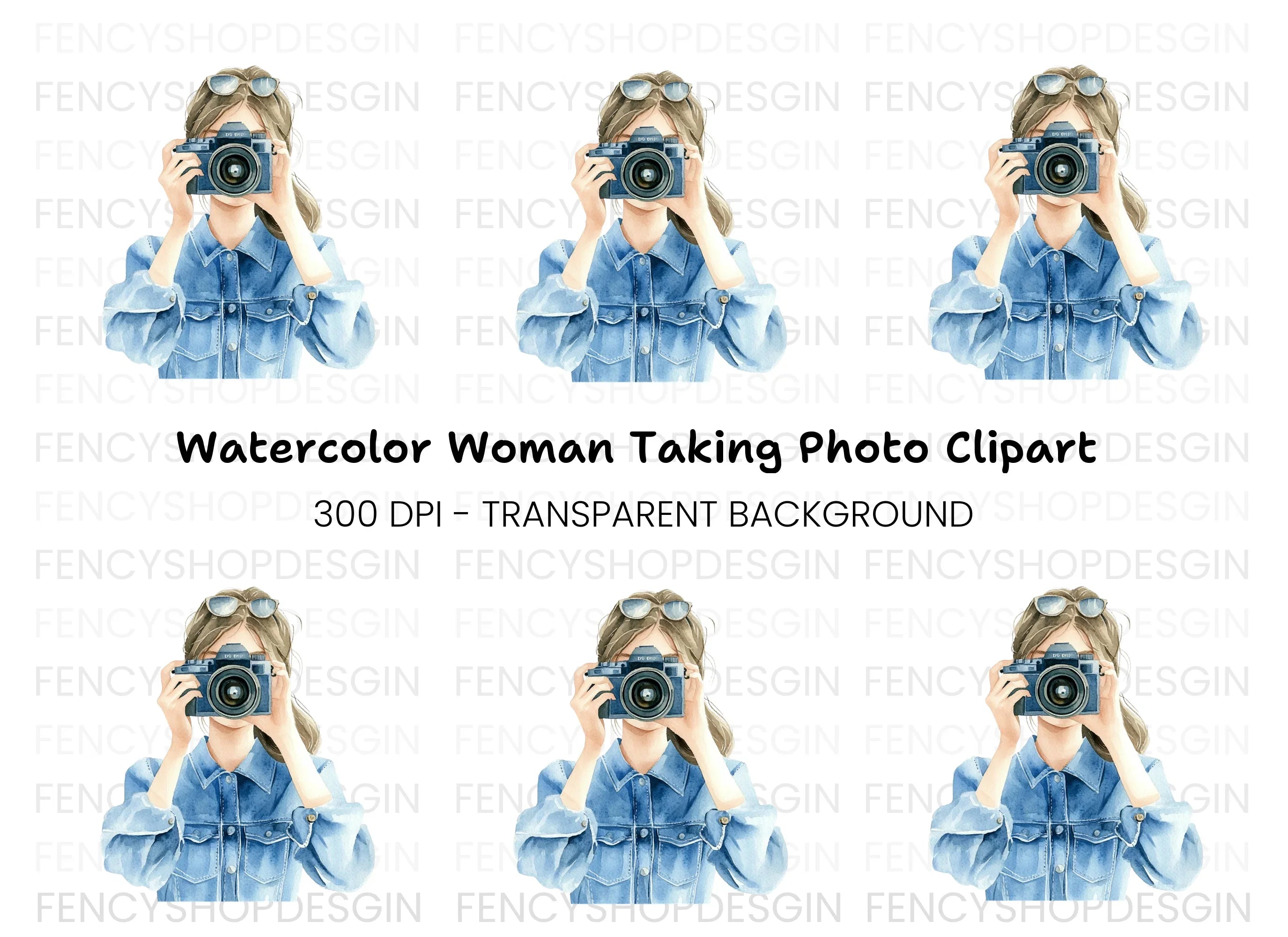Girl Photographer Clipart Bundle