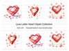 Sweet Heart Envelope Clipart Bundle