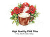 Coffee and Roses Clipart Bundle
