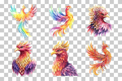 Colorful Abstract Phoenix Clipart Bundle - CraftNest - Digital Crafting and Art