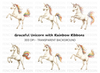 Graceful Unicorns Clipart Bundle