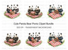 Cute Panda Bear Picnic Clipart Bundle