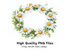 Daisy Wreaths Clipart Bundle