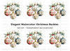 Elegant Christmas Ornaments Clipart Bundle