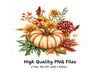 Autumn Pumpkin Floral Clipart Bundle
