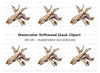 Rustic Wood Pieces Clipart Bundle