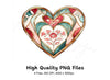 Stained Glass Heart Clipart Bundle