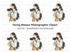 Stylish Girl Photographer Clipart Bundle