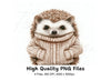 Adorable Hedgehog in Sweater Clipart Bundle