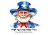 Uncle Sam Portrait Clipart Bundle