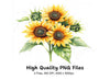 Vibrant Sunflower Bouquets Clipart Bundle