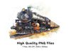 Vintage Steam Train Clipart Bundle