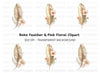 Boho Feather Floral Clipart Bundle