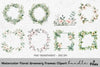 Floral Greenery Frames Clipart Bundle