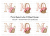 Picnic Basket Letter Duo Clipart Bundle