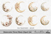 Floral Moon Clipart Bundle