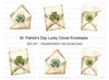 Lucky Clover Envelopes Clipart Bundle