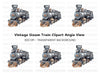 Vintage Steam Train Engine Clipart Bundle
