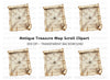 Vintage Treasure Map Clipart Bundle