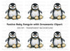 Adorable Christmas Penguin Clipart Bundle