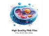 Vibrant Cell Structure Clipart Bundle