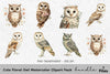 Cute Floral Owl Clipart Bundle