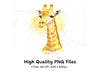 Radiant Giraffe Head Clipart Bundle