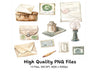 Old Mail Postage Stamp Clipart Bundle