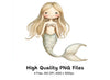 Cute Mermaid Clipart Bundle