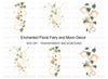 Enchanted Fairy and Moon Floral Clipart Bundle